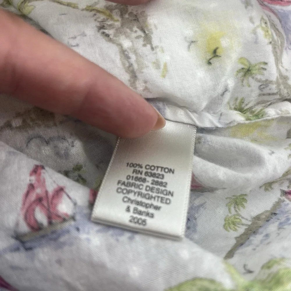 Vintage Christopher & Banks Shirt Size‎ XL - Christopher & Banks Sailing Shirt - Picture 7 of 7